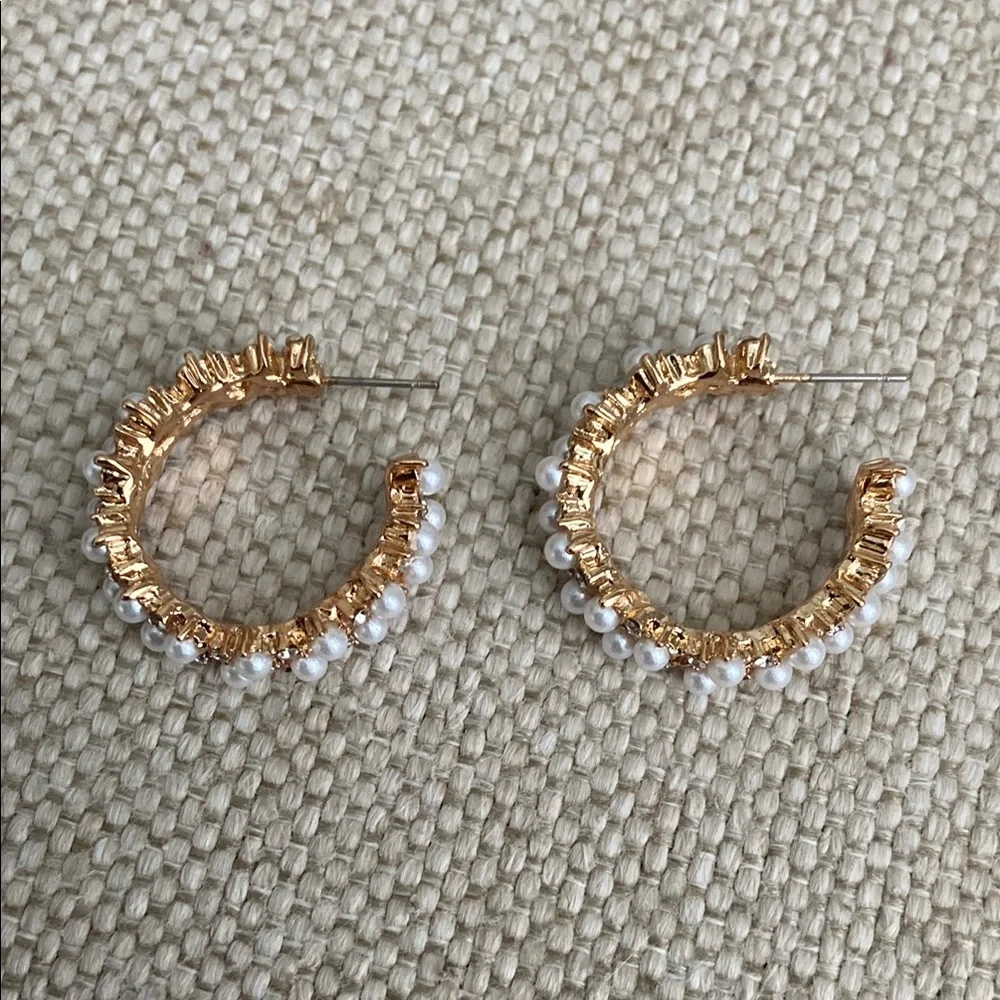 Arya Pearl Statement Hoops